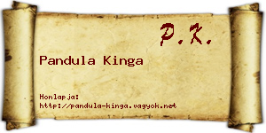 Pandula Kinga névjegykártya